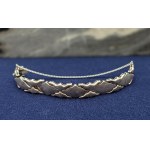 Sterling silver solid link clasp bracelet,- Dragon Scale, Poland circa 1990.