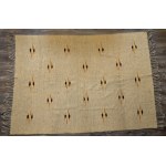 Woolen kilim on linen warp in beige - Poland second half of the 20th century.