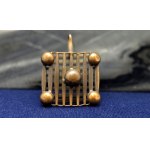 Modernist brass pendant - vintage 1960s.