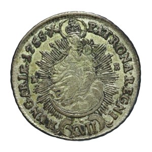 Węgry, XVII Krajcarów 1755 NB Maria Teresa, Nagybanya