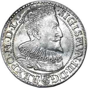 Zygmunt III Waza, Szóstak 1596, Malbork - małe popiersie