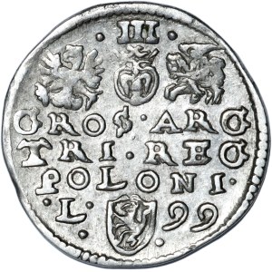 Zikmund III Vasa, Trojak 1599, Lublin - L zleva
