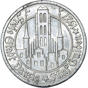 Free City of Danzig, 5 guilders 1927, Utrecht, Church of the Virgin Mary