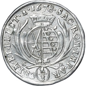 Německo, John George, Sasko, 2/3 tolaru 1678, Drážďany