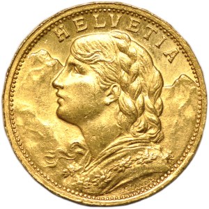 Szwajcaria, 20 franków 1898 B, Berno