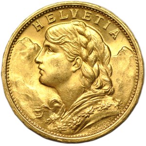 Switzerland, 20 francs 1910 B, Bern