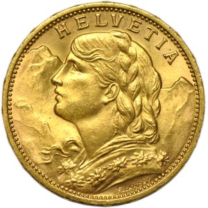 Switzerland, 20 francs 1913 B, Bern