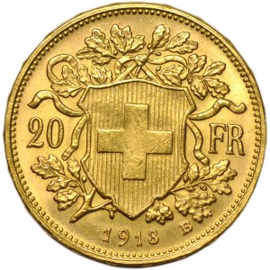 Switzerland, 20 francs 1913 B, Bern