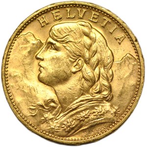 Switzerland, 20 francs 1916 B, Bern