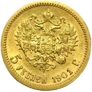 Russia, Nicholas II, 5 rubles 1901 ФЗ