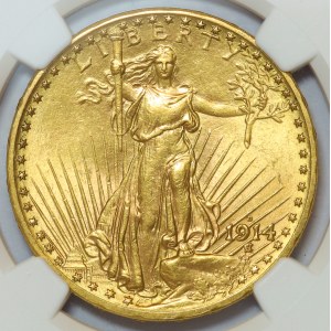USA, Saint Gaudens, $20 1914, Denwer
