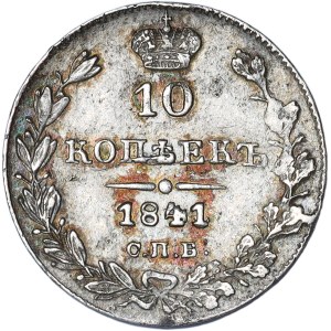 Russia, Nicholas I, 10 kopecks 1841 HG, St. Petersburg
