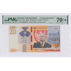 20 zlotych 2021, Lech Kaczynski