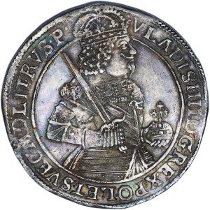 Władysław IV Waza, talar 1640 Toruń, półpostać bez wstęgi, THORUNENSIs - UNIKATOWY STAN