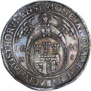 Władysław IV Waza, talar 1640 Toruń, półpostać bez wstęgi, THORUNENSIs - UNIKATOWY STAN