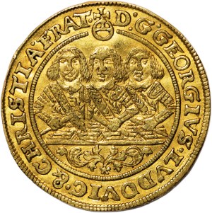 Śląsk, Księstwo Legnicko-Brzesko-Wołowskie, Jerzy III Brzeski, Ludwik IV Legnicki i Krystian Wołowsko-Oławski, Dukat Brzeg 1658 - WOLAV