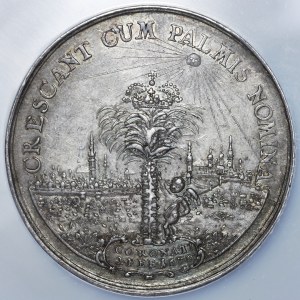 Jan III Sobieski, medal koronacyjny pary królewskiej 1676 - Hohn - piękny