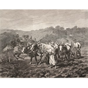 Juliusz KOSSAK (1824-1899), Mohort plows the ground into which the saber is driven