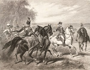 Juliusz KOSSAK (1824-1899), Z rozkazu króla mam oddać tę zbroję i konia z rzędem