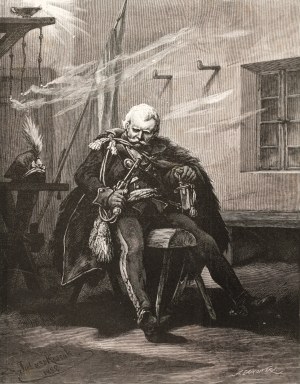 Juliusz KOSSAK (1824-1899), Mohort drzemie na drewnianym koniu