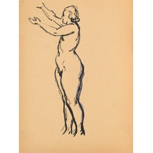 Ludwik MACIĄG (1920-2007), Nude of a woman standing with her arms outstretched