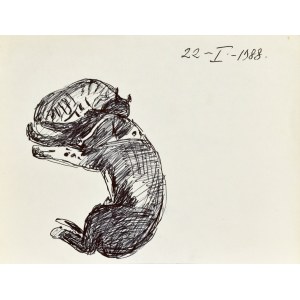 Ludwik MACIĄG (1920-2007), Kot z psem, 1988