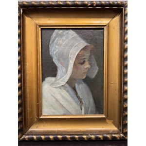 Painter unspecified, 19th / 20th century, Portrait of a woman in a cap