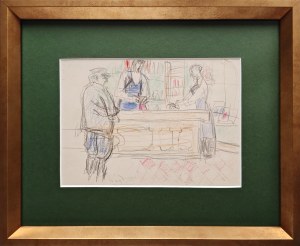Henryk Hayden (1883-1970), Bistro w Ussy sur Marne (miejscowość we Francji), 1954