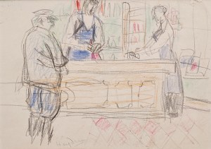 Henryk Hayden (1883-1970), Bistro w Ussy sur Marne (miejscowość we Francji), 1954