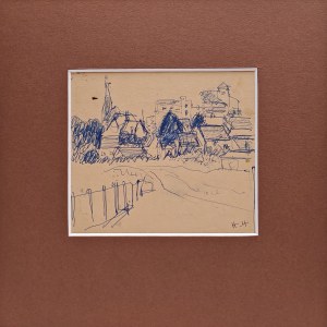 Henryk Hayden (1883-1970), Wioska Mareuil nad rzeką Ourcq, 1950