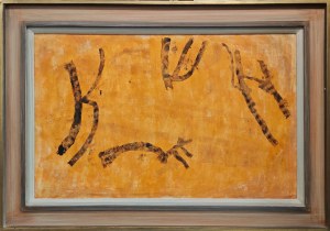 Piotr Potworowski (1898-1962), Orange and black, 1961