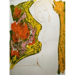 Alain Bonnefoit (b. 1937), Nude, seated