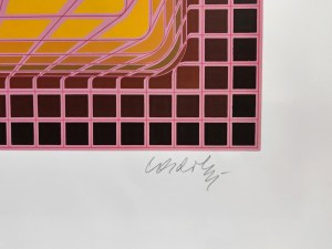 Victor Vasarely (1906-1997), Różowa kompozycja