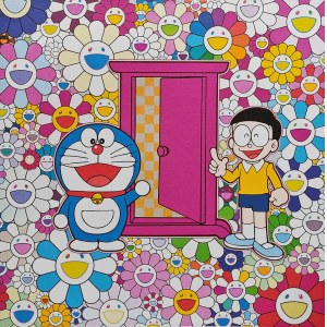 Takashi Murakami (b. 1962), Anywhere Door (Dokodemo Door) in the Field of Flowers