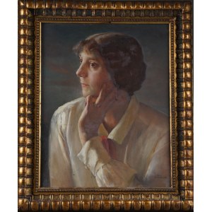 Otolia Kraszewska (1859-1945), Portrait de femme / Autoportrait, 1er quart du 20e siècle.