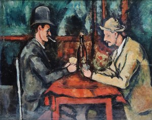 Paul Cézanne (1839-1906), Grający w karty, kopia I poł. XX w.