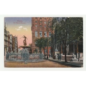 GDAŃSK. Am Neptun-Brunnen.