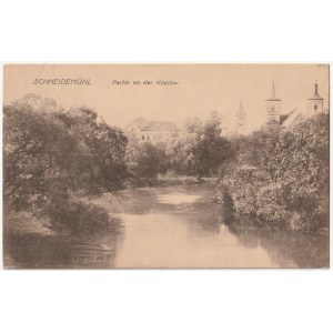 PIŁA. Widok nad rzeką Gwdą (Küddow)
