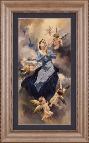 Janusz Szpyt (ur. 1960), Madonna z aniołkami, 2021