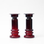2 glass candlesticks - HS Tarnowiec