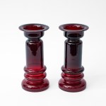 2 glass candlesticks - HS Tarnowiec
