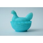 Glass salt cellar , "Hen - HSG Ząbkowice