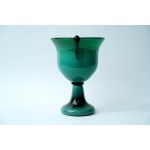 Green glass goblet - Krakow Glass Institute