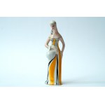 Porcelain figurine , "Lady with a basket" - ZPS Krzysztof - Z. Sliwowska-Wawrzyniak