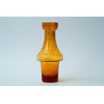 Glass vase , "Christmas tree" amber - HS Zawiercie - Jozef Podlasek