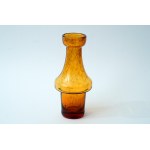 Glass vase , "Christmas tree" amber - HS Zawiercie - Jozef Podlasek