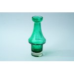 Glass vase , "Christmas tree" green - HS Zawiercie - Jozef Podlasek