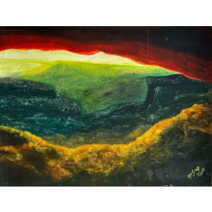 Marta Gronkiewicz, Untitled, 2014 (landscape with red sky)