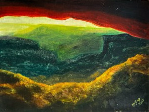Marta Gronkiewicz, Bez tytułu, 2014 (pejzaż z czerwonym niebem)