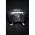 Silver box-type sugar bowl, 19th century (I)
